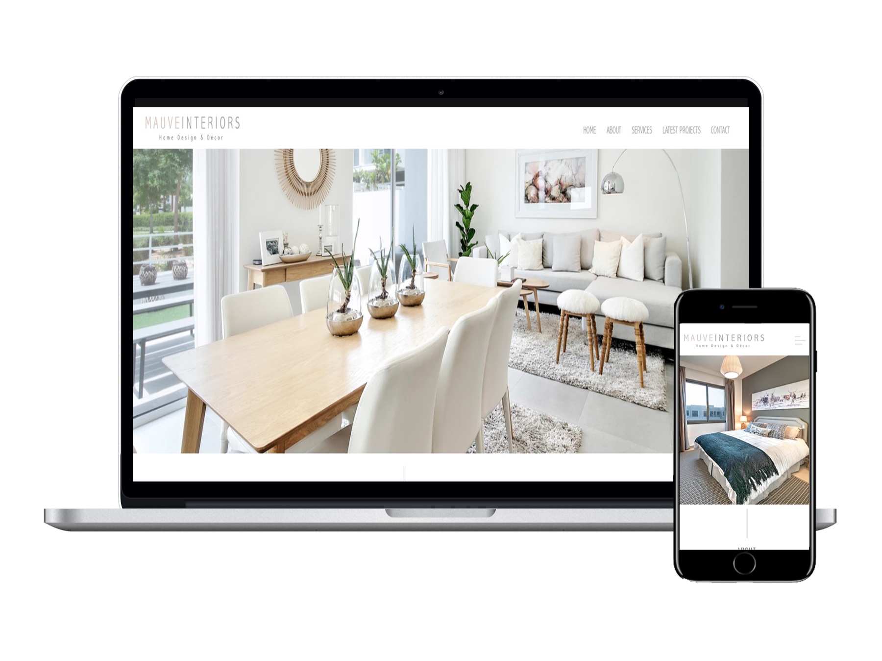 mauve interiors: website development